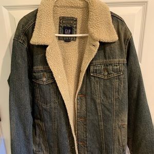 Gap Denim Jacket with Sherpa Lining